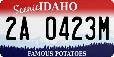 ID license plate 2A0423M