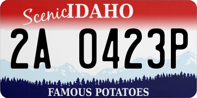 ID license plate 2A0423P