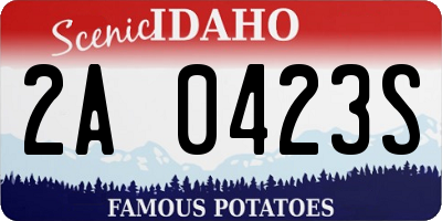 ID license plate 2A0423S