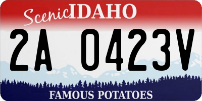 ID license plate 2A0423V
