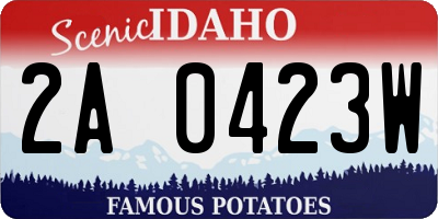 ID license plate 2A0423W