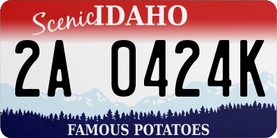 ID license plate 2A0424K