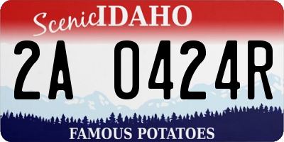 ID license plate 2A0424R