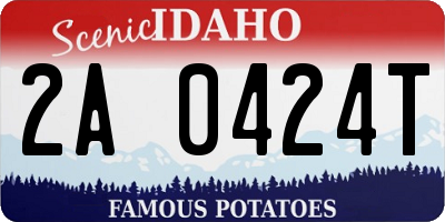 ID license plate 2A0424T
