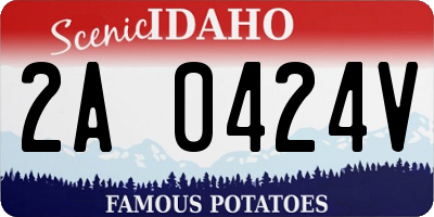 ID license plate 2A0424V