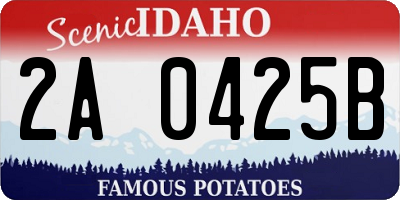 ID license plate 2A0425B