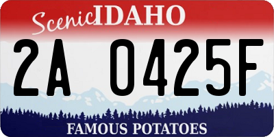 ID license plate 2A0425F