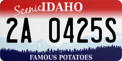 ID license plate 2A0425S