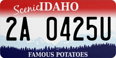 ID license plate 2A0425U