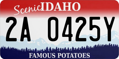 ID license plate 2A0425Y
