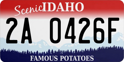 ID license plate 2A0426F