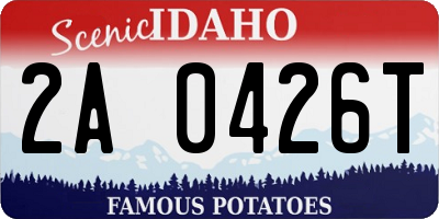 ID license plate 2A0426T