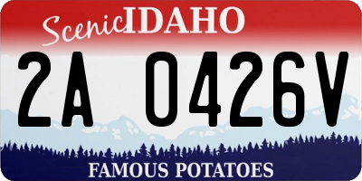 ID license plate 2A0426V