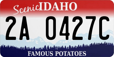 ID license plate 2A0427C