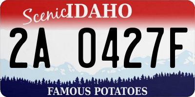 ID license plate 2A0427F