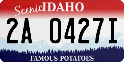 ID license plate 2A0427I