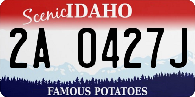ID license plate 2A0427J