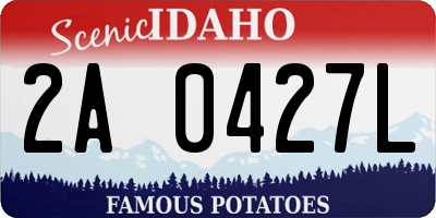 ID license plate 2A0427L