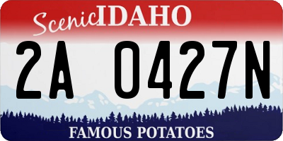 ID license plate 2A0427N