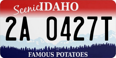 ID license plate 2A0427T