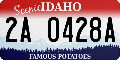 ID license plate 2A0428A