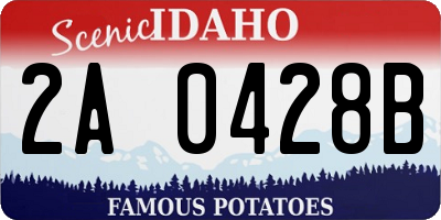 ID license plate 2A0428B