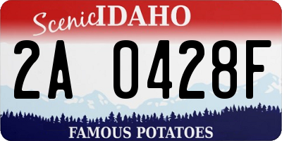 ID license plate 2A0428F