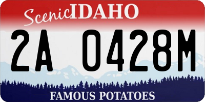ID license plate 2A0428M