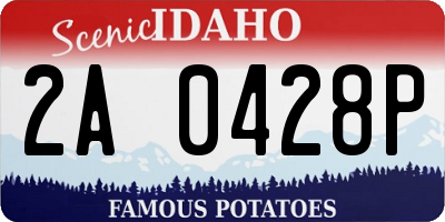 ID license plate 2A0428P