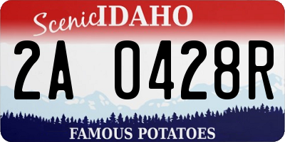 ID license plate 2A0428R