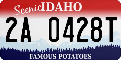 ID license plate 2A0428T