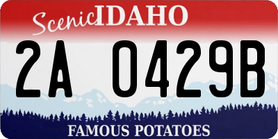 ID license plate 2A0429B