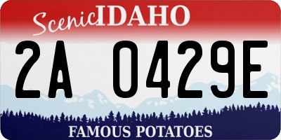 ID license plate 2A0429E