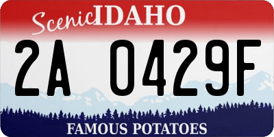 ID license plate 2A0429F