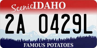 ID license plate 2A0429L