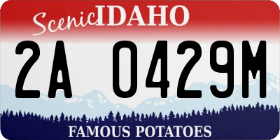 ID license plate 2A0429M