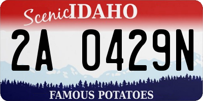 ID license plate 2A0429N