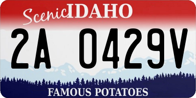 ID license plate 2A0429V