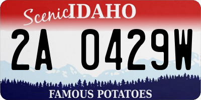 ID license plate 2A0429W