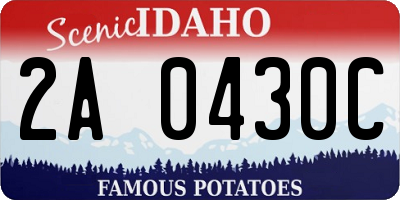 ID license plate 2A0430C