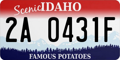 ID license plate 2A0431F