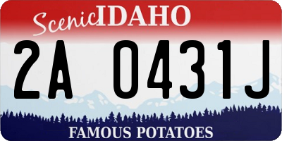 ID license plate 2A0431J