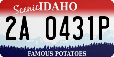 ID license plate 2A0431P
