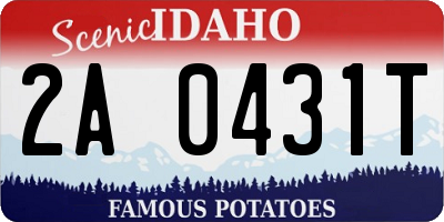 ID license plate 2A0431T