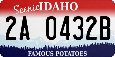 ID license plate 2A0432B