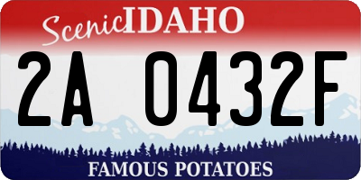 ID license plate 2A0432F