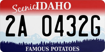 ID license plate 2A0432G