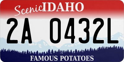 ID license plate 2A0432L