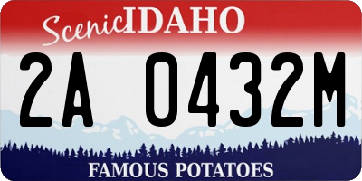 ID license plate 2A0432M
