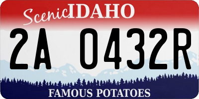 ID license plate 2A0432R